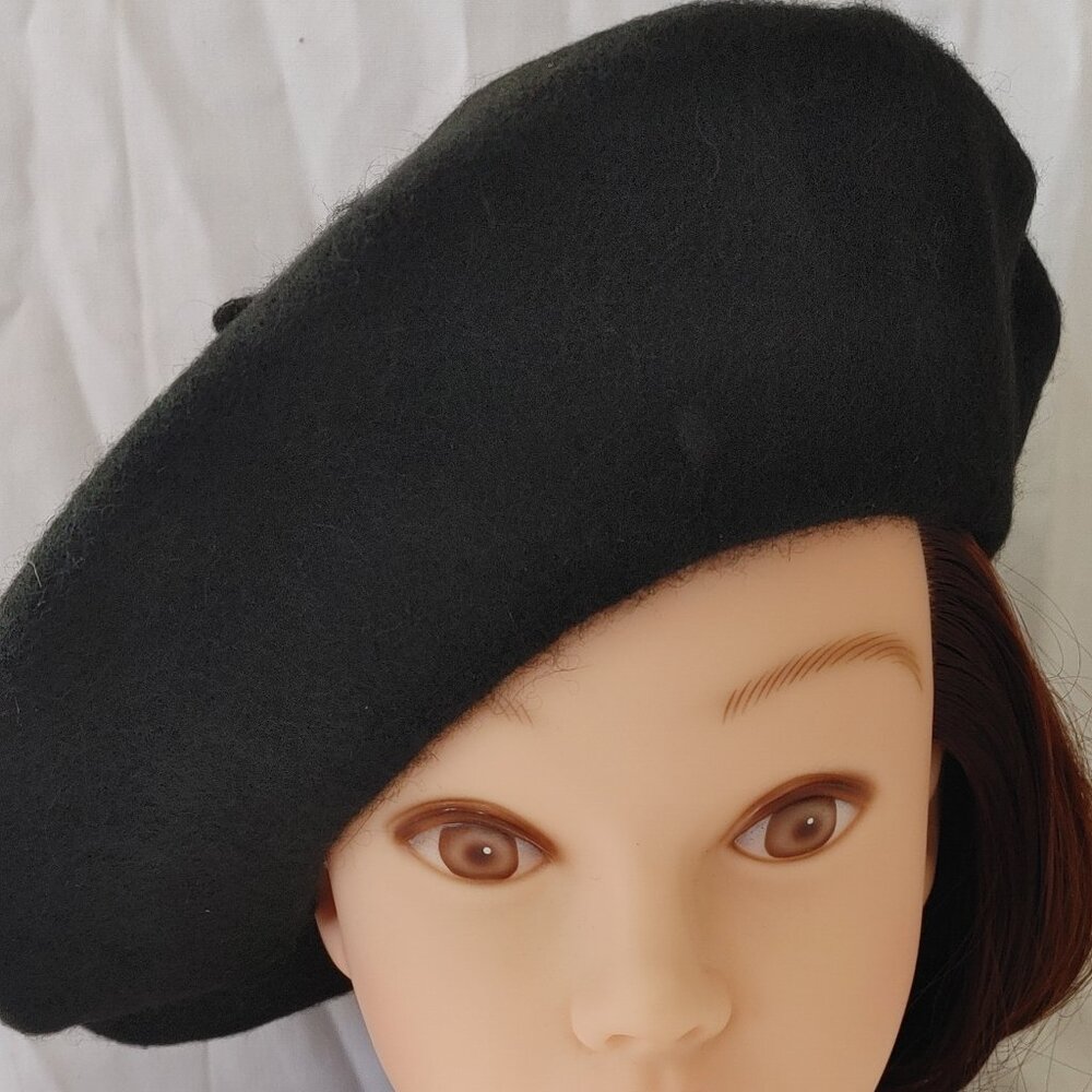 French style black Beret hat (003) - Picture 1 of 3